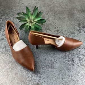 Bella Vita Womens Quilla Pump Camel Burnished Leather 6.5